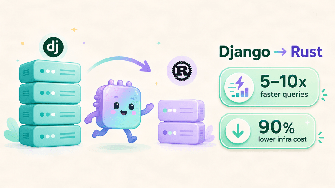 Porting our Django backend to Rust improved the infra usage by 90% cover image